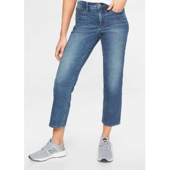 Athleta Sculptek Slim Straight Jeans In Lapis Wash - Picture 4 of 10